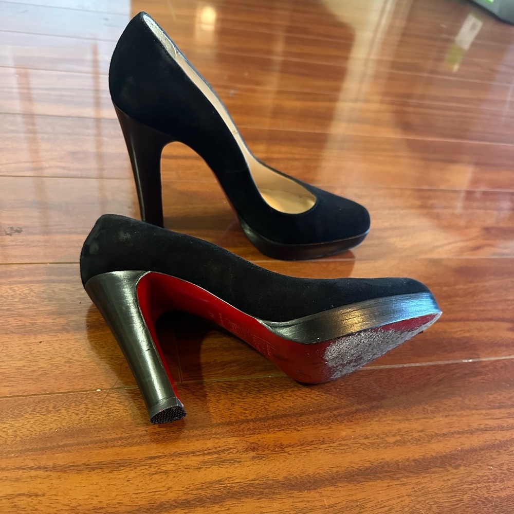 Christian Louboutin Black Suede Shoe